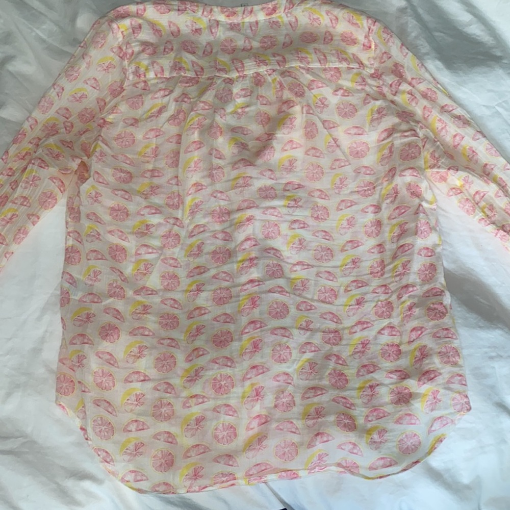 Joie Grapefruit Print Lightweight Blouse - image 7